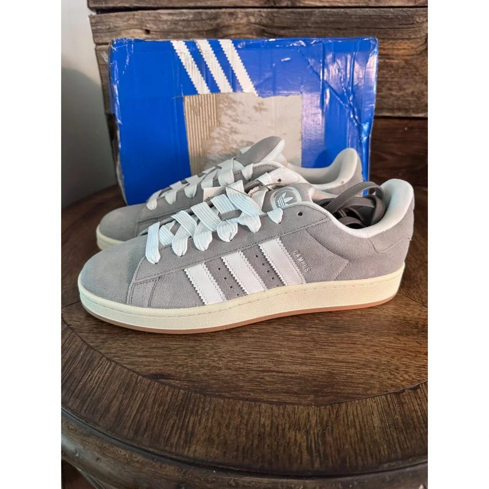 Adidas Originals Campus 00s Grey White Gum Suede Sneakers HQ8707 Mens 13